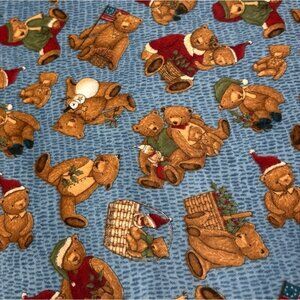 12 Days of Christmas Teresa Kogut Teddy Bear Fabric 17" x 44" Flannel